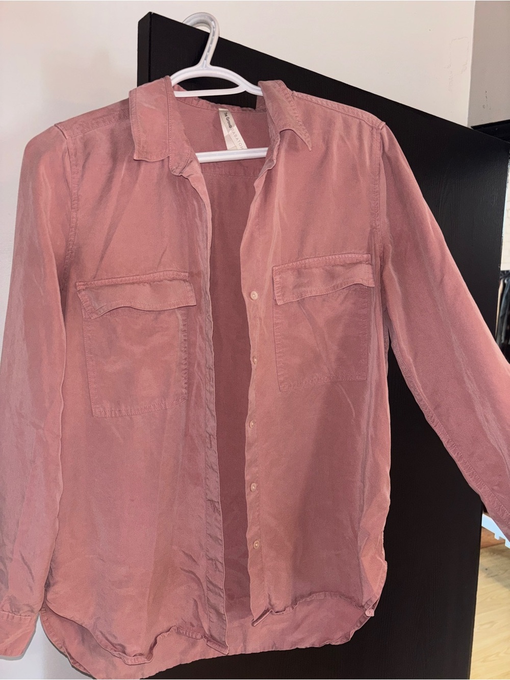 Babaton Mauve-Pink Collared Button Shirt
